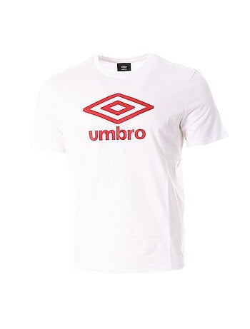 T-shirt umbro net 729280 branco/vermelho para homem