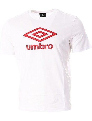 T-shirt umbro net 729280 branco/vermelho para homem
