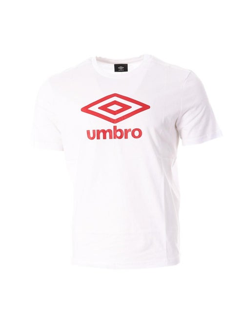 T-shirt umbro net 729280 branco/vermelho para homem - Kiabi