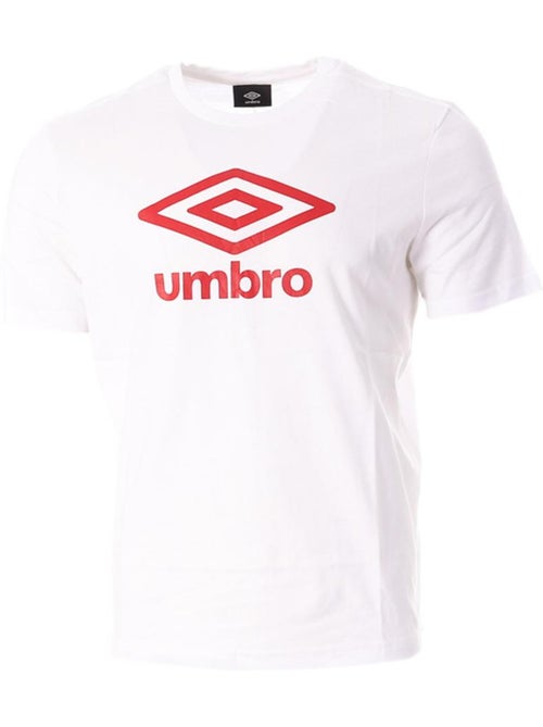 T-shirt umbro net 729280 branco/vermelho para homem - Kiabi