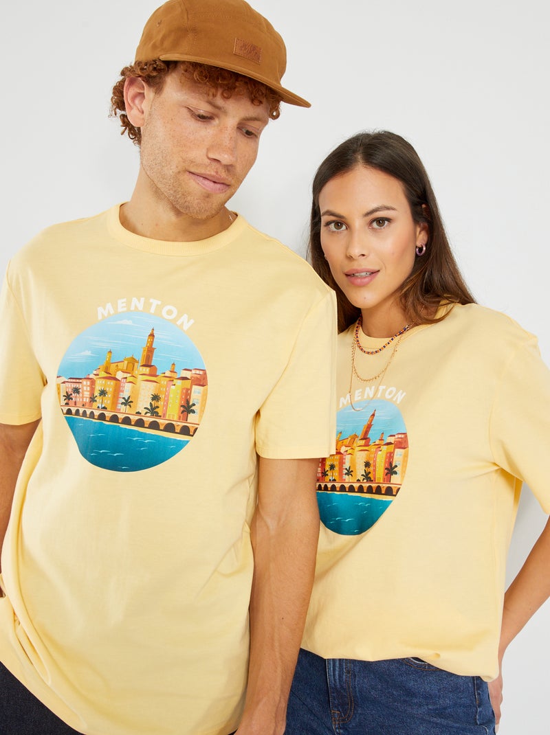 T-shirt unissexo 'Baux de Provence' AMARELO - Kiabi