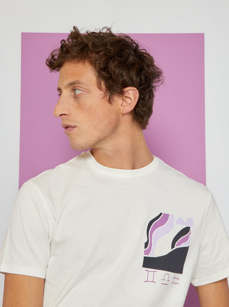 T-shirt unissexo BRANCO - Kiabi
