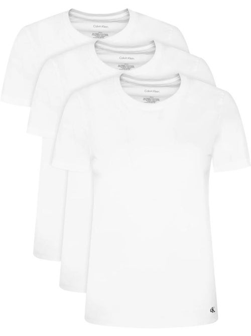 T-Shirt Unissexo Calvin Klein Jeans Algodão Branco X3 - Kiabi