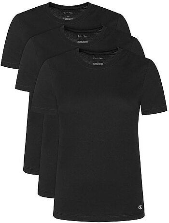 T-Shirt Unissexo Calvin Klein Jeans Algodão Preto X3