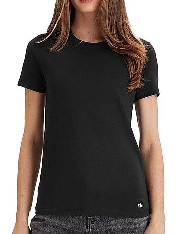 T-Shirt Unissexo Calvin Klein Jeans Algodão Preto X3