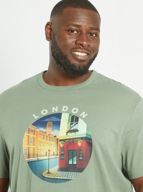T-shirt unissexo em jersey 'Londres' - Kiabi