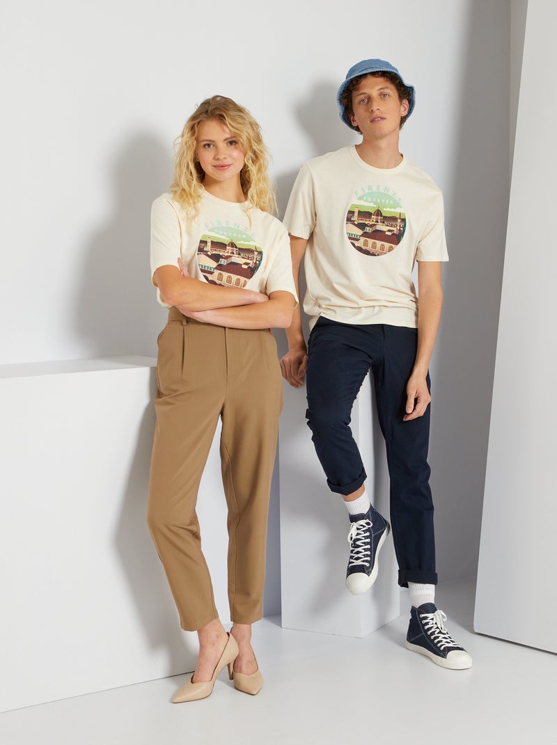T-shirt unissexo 'Firenze' BRANCO - Kiabi