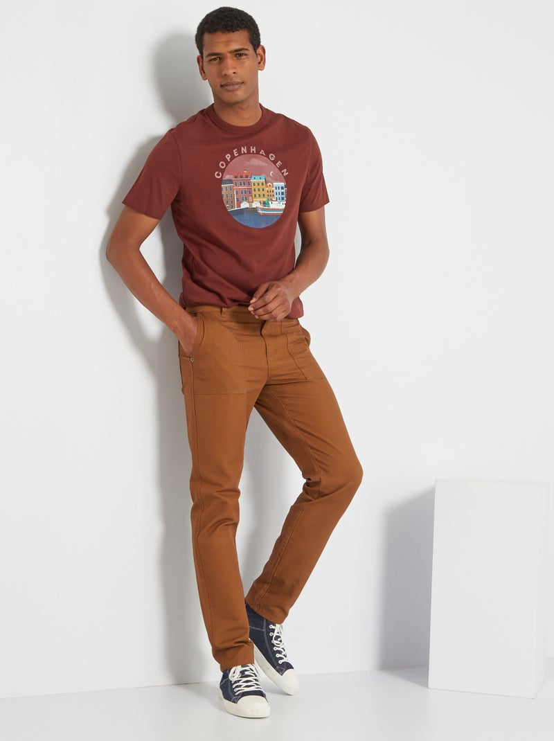 T-shirt unissexo 'Firenze' CASTANHO - Kiabi
