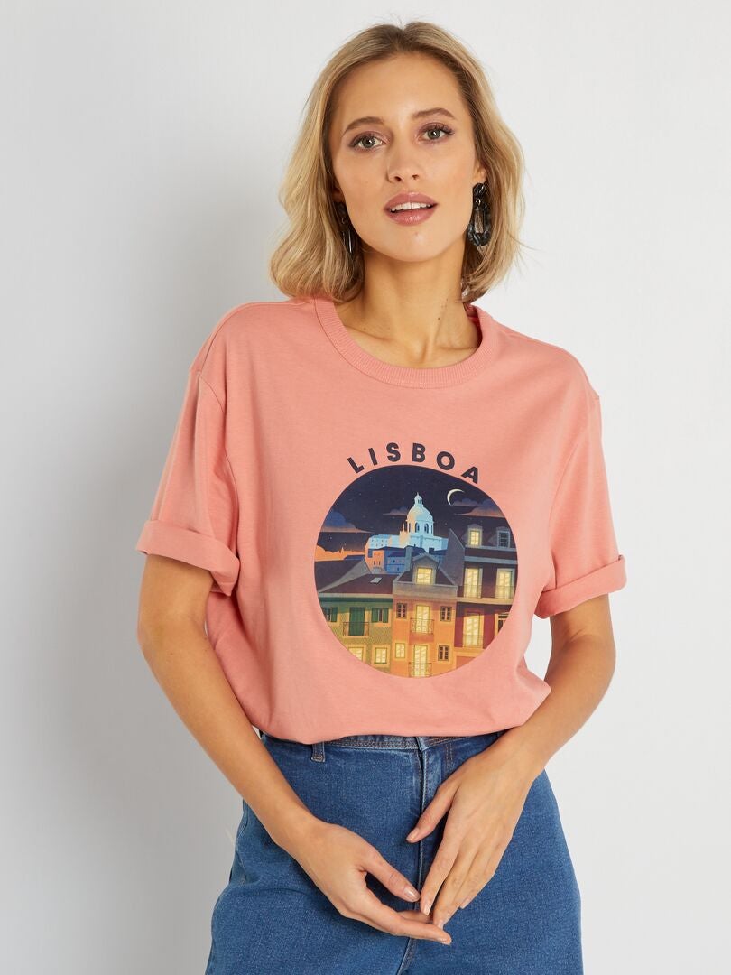 T-shirt unissexo 'Firenze' LARANJA - Kiabi