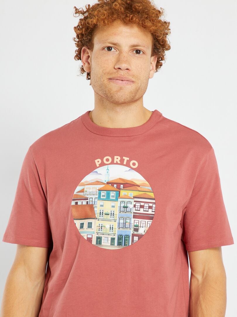 T-shirt unissexo 'Firenze' ROXO - Kiabi