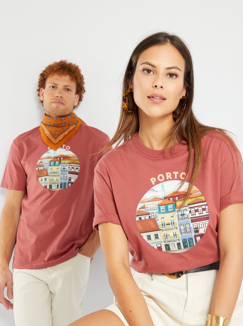T-shirt unissexo 'Firenze' VERMELHO - Kiabi