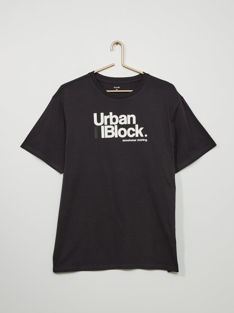 T-shirt 'Urban Block' PRETO - Kiabi