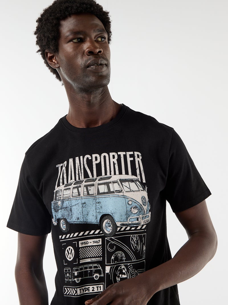 T-shirt 'Van Volkswagen' de manga curta Preto - Kiabi
