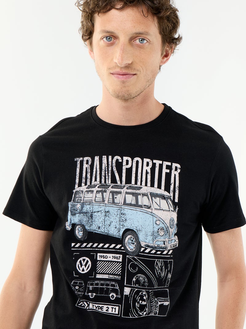 T-shirt 'Van Volkswagen' de manga curta Preto - Kiabi