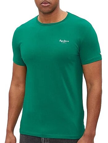 T-shirt amarelo básico original pepe jeans para homem pm508212