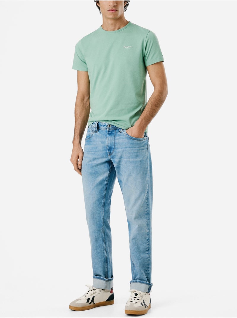 T-shirt Verde Claro para Homem Pepe Jeans Original Basic PM508212 Verde - Kiabi