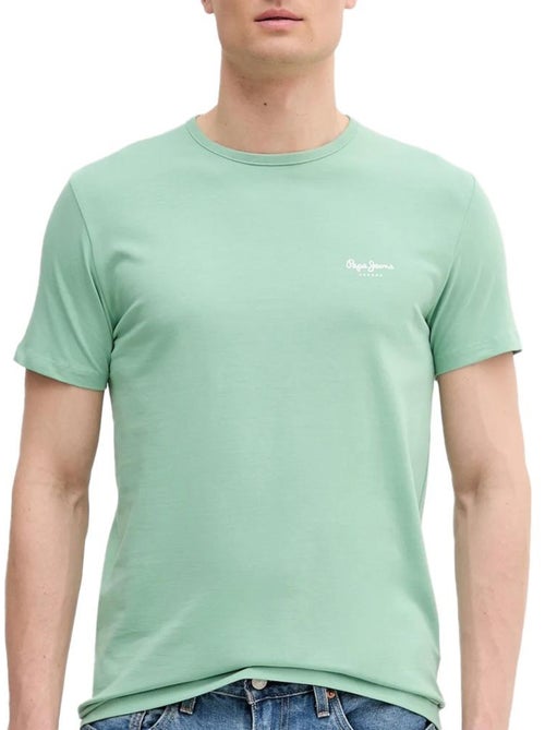 T-shirt Verde Claro para Homem Pepe Jeans Original Basic PM508212 - Kiabi