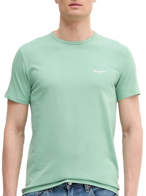 T-shirt Verde Claro para Homem Pepe Jeans Original Basic PM508212 - Kiabi