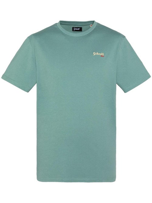 T-shirt Verde Claro para Homem Schott TSCREW - Kiabi
