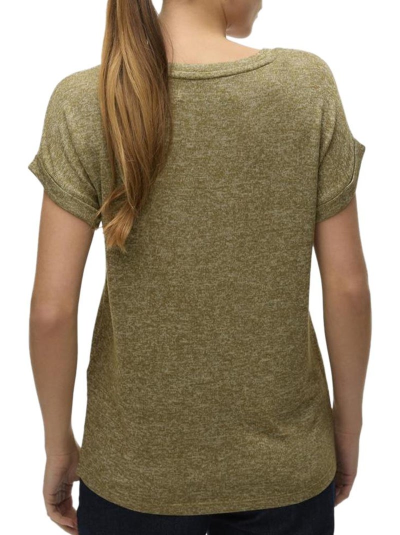 T-shirt verde claro vero moda brianna para mulher 102913530 Cáqui - Kiabi