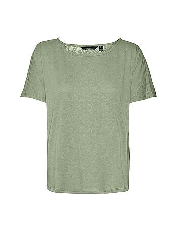 T-shirt Verde de Renda para Mulher Vero Moda Marijune