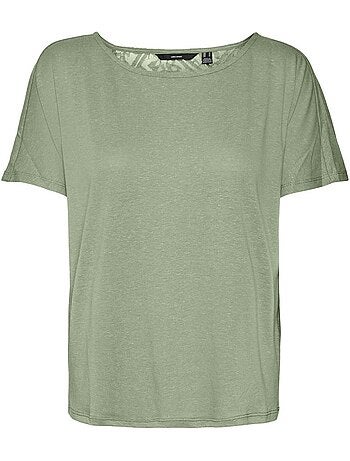 T-shirt Verde de Renda para Mulher Vero Moda Marijune