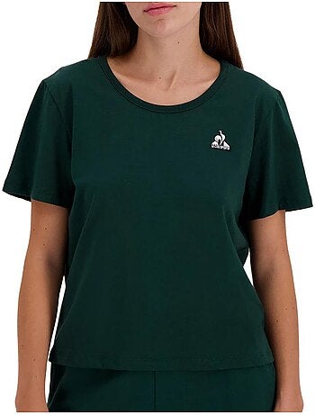 T-shirt Verde Escuro Le Coq Sportif Contemporâneo para Mulher
