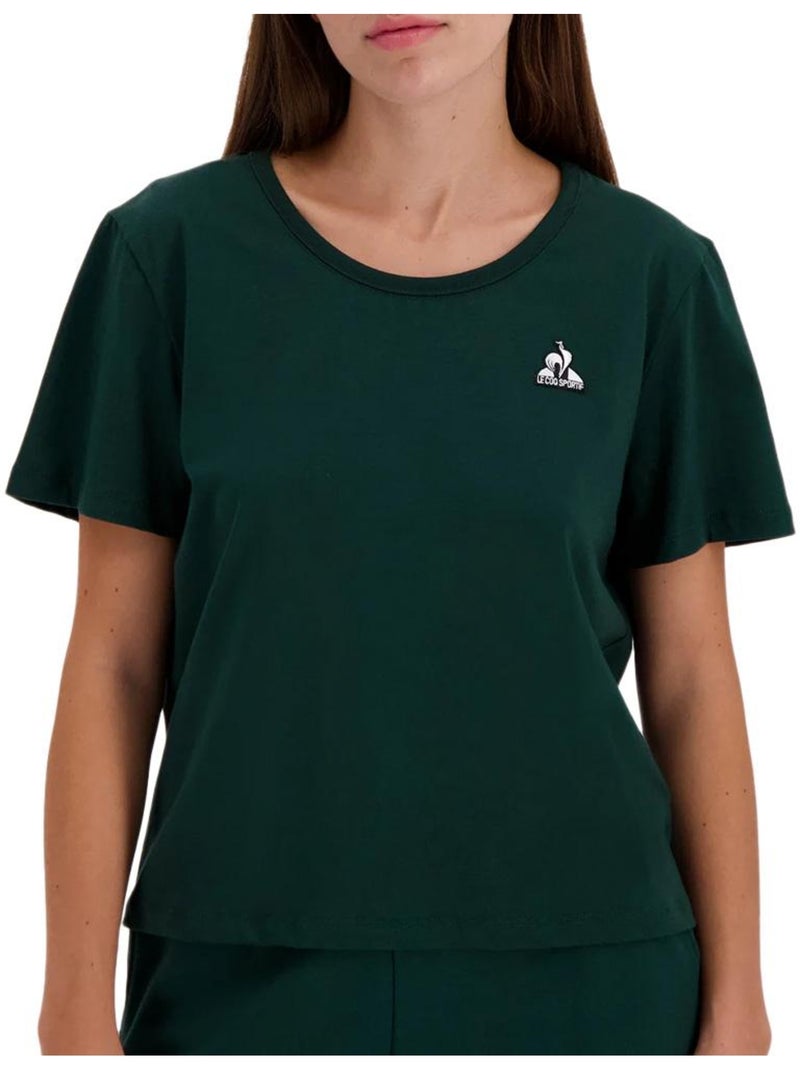 T-shirt Verde Escuro Le Coq Sportif Contemporâneo para Mulher Verde - Kiabi