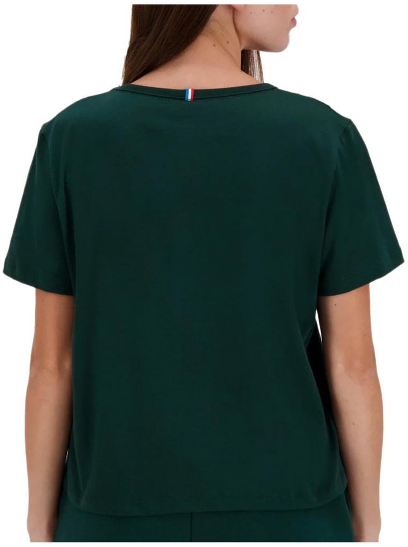 T-shirt Verde Escuro Le Coq Sportif Contemporâneo para Mulher Verde - Kiabi