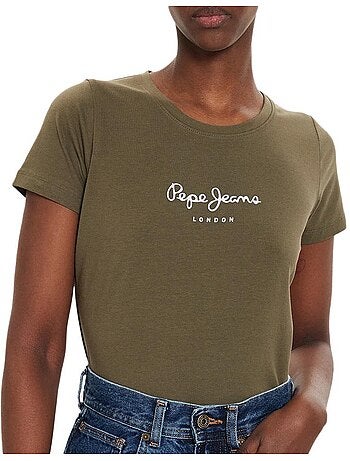 T-shirt feminina pepe jeans new virginia preta