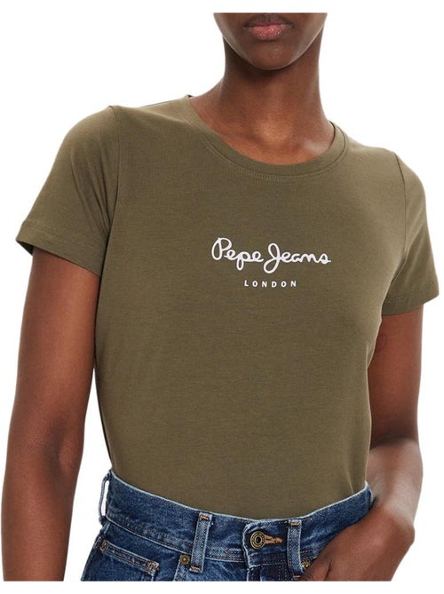 T-shirt verde escuro para mulher pepe jeans new virginia - Kiabi