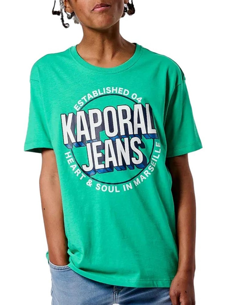 T-Shirt Verde Kaporal Otler para Rapaz Verde - Kiabi