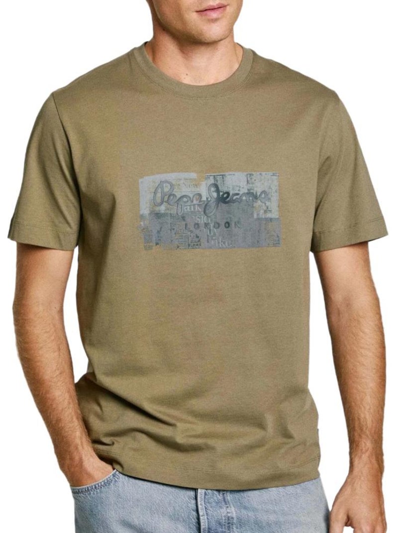 T-shirt Verde Masculina Pepe Jeans Connor Verde - Kiabi