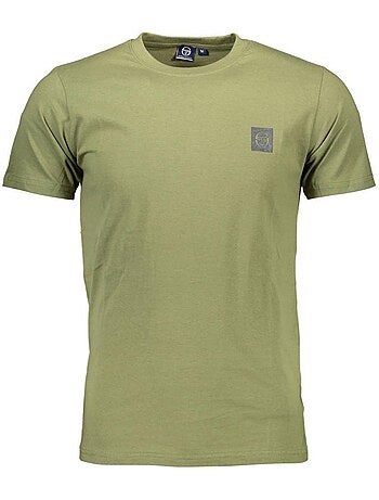 T-shirt Sergio Tacchini Squared para Homem Preto/Verde