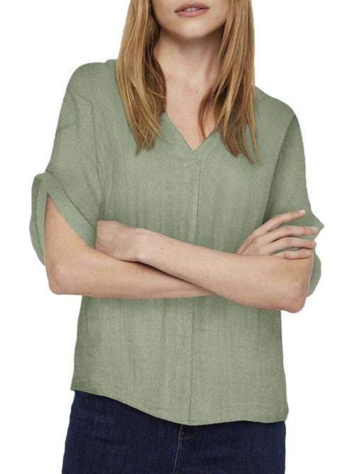T-shirt Verde Mathilda para Mulher Vero Moda - Kiabi T-shirt Verde Mathilda para Mulher Vero Moda - Kiabi