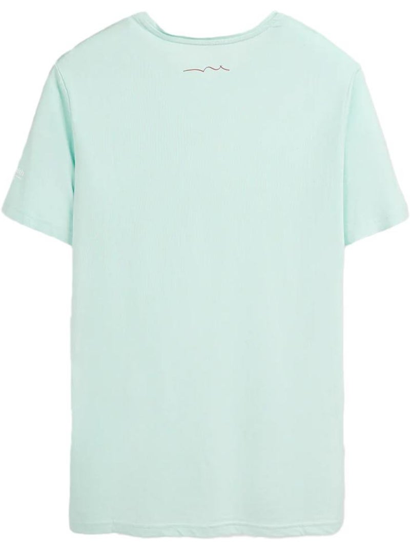 T-shirt Verde Menta para Homem Teddy Smith T-geo Verde-água - Kiabi