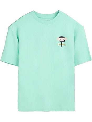 T-Shirt Verde Menta para Menino Teddy Smith Bis