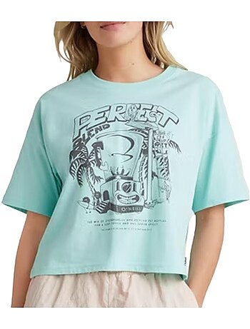 T-Shirt Verde O'Neill Stream para Mulher