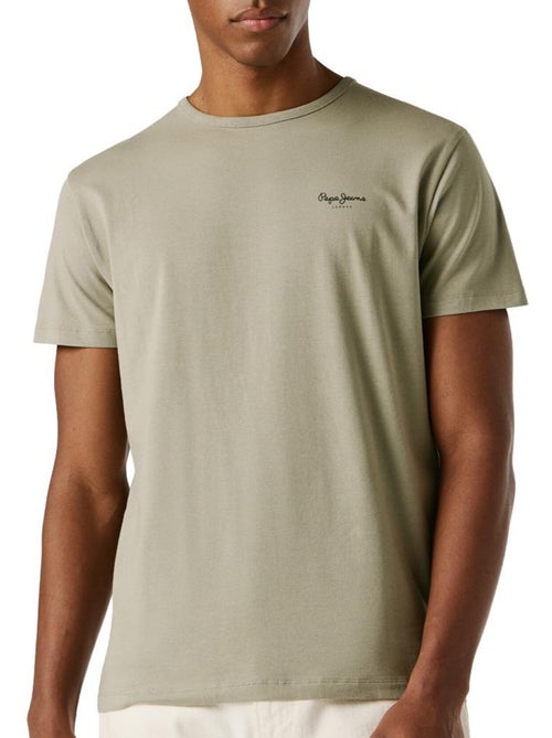 T-shirt verde original pepe jeans para homem - Kiabi