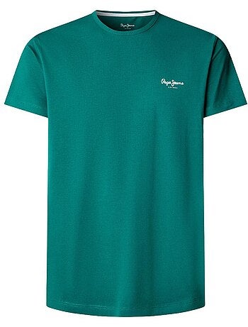 T-shirt verde para homem pepe jeans original basic 3