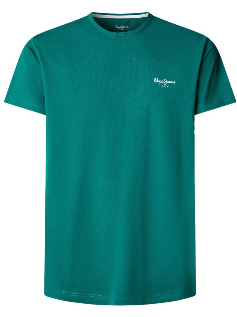 T-shirt verde para homem pepe jeans original basic 3 Verde - Kiabi