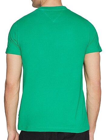T-shirt verde para homem tommy hilfiger mw0mw34428