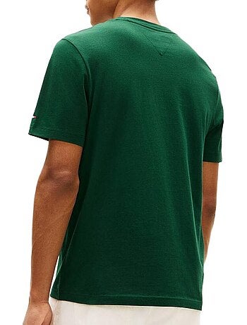 T-shirt verde para homem tommy hilfiger