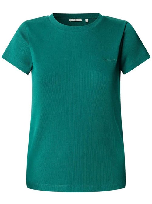 T-shirt verde para mulher pepe jeans pl506037 - Kiabi