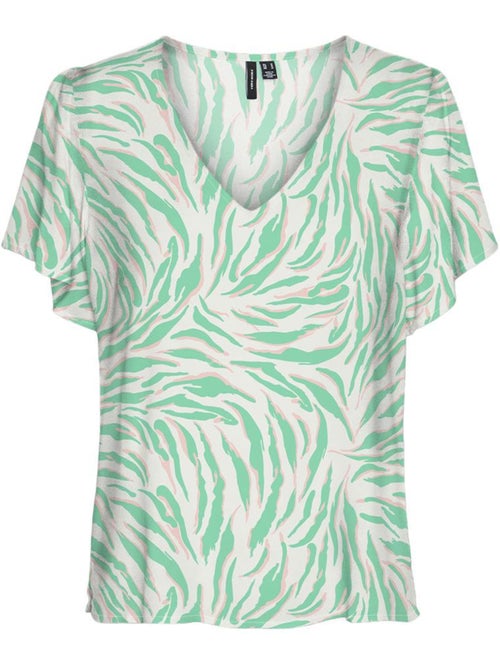 T-Shirt Verde para Mulher Vero Moda Easy Joy - Kiabi T-Shirt Verde para Mulher Vero Moda Easy Joy - Kiabi