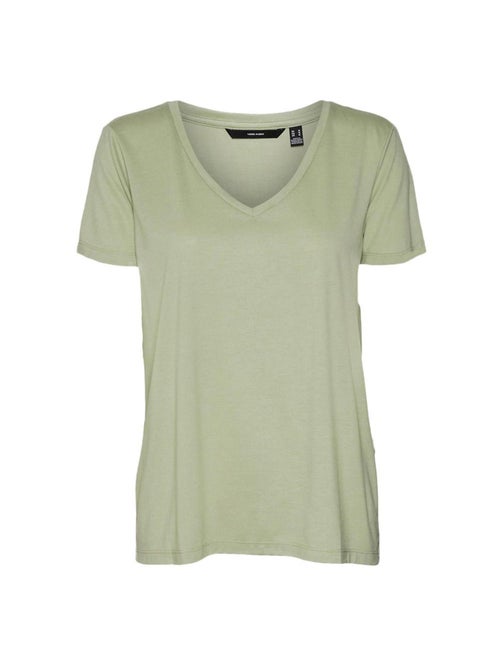 T-shirt Verde Picante Vero Moda para Mulher - Kiabi T-shirt Verde Picante Vero Moda para Mulher - Kiabi