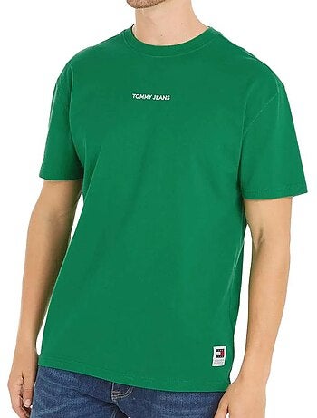 T-shirt Verde Tommy Jeans Regular Fit para Homem