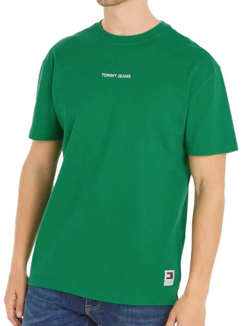 T-shirt Verde Tommy Jeans Regular Fit para Homem - Kiabi