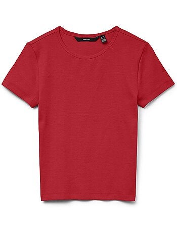 T-shirt vermelha feminina vero moda chloe