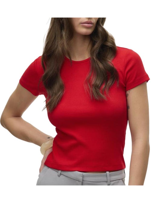 T-shirt Vermelha Feminina Vero Moda Chloe - Kiabi T-shirt Vermelha Feminina Vero Moda Chloe - Kiabi